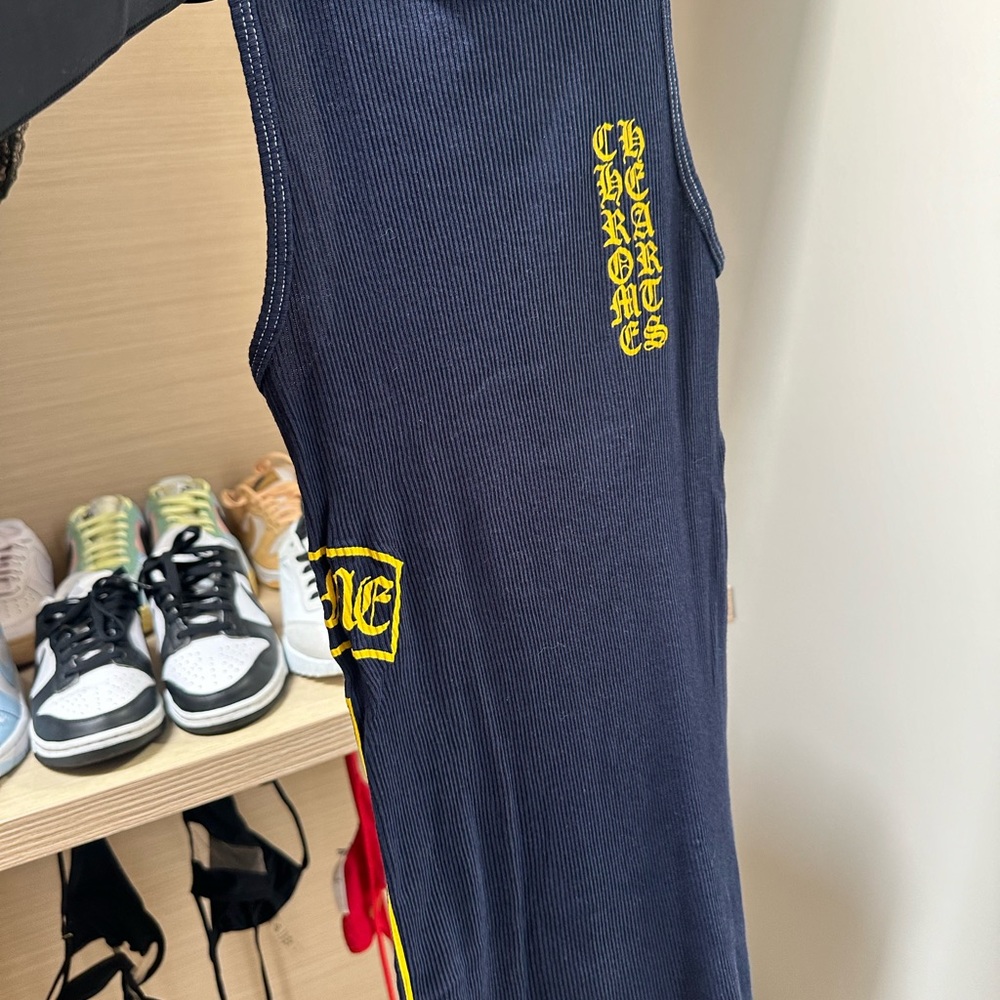 Chrome hearts navy tank small NWT